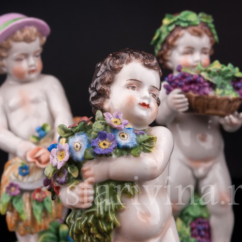 Фарфорвая композиция Времена года, Muller & Co, Германия, нач. 20 в.