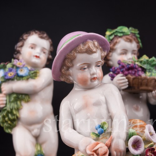 Фарфорвая композиция Времена года, Muller & Co, Германия, нач. 20 в.