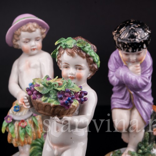 Фарфорвая композиция Времена года, Muller & Co, Германия, нач. 20 в.