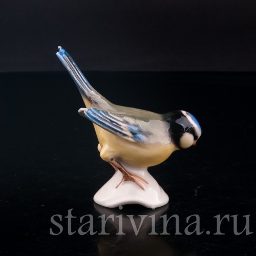 Статуэтка птицы из фарфора Хохлатая синица, Goebel, Германия, до 1991 г.