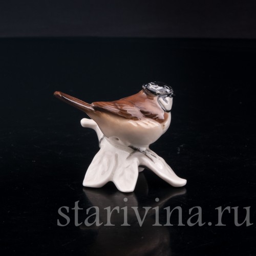 Статуэтка птицы из фарфора Хохлатая синица, Goebel, Германия, до 1991 г.
