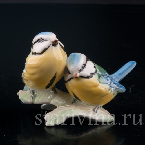 Фигурка птиц из фарфора Лазоревки (миниатюра), Goebel, Германия, вт. пол. 20 в.