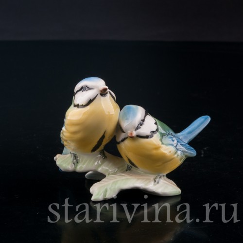 Фигурка птиц из фарфора Лазоревки (миниатюра), Goebel, Германия, вт. пол. 20 в.