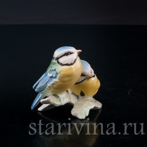 Фигурка птиц из фарфора Лазоревки (миниатюра), Goebel, Германия, вт. пол. 20 в.