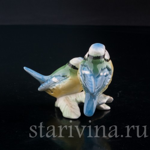Фигурка птиц из фарфора Лазоревки (миниатюра), Goebel, Германия, вт. пол. 20 в.