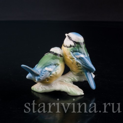 Фигурка птиц из фарфора Лазоревки (миниатюра), Goebel, Германия, вт. пол. 20 в.