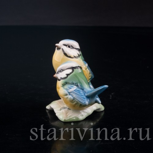 Фигурка птиц из фарфора Лазоревки (миниатюра), Goebel, Германия, вт. пол. 20 в.
