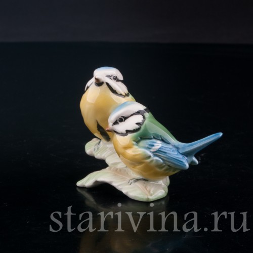 Фигурка птиц из фарфора Лазоревки (миниатюра), Goebel, Германия, вт. пол. 20 в.