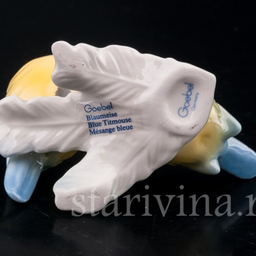 Фигурка птиц из фарфора Лазоревки (миниатюра), Goebel, Германия, вт. пол. 20 в.