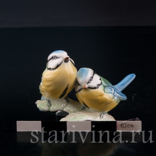 Фигурка птиц из фарфора Лазоревки (миниатюра), Goebel, Германия, вт. пол. 20 в.