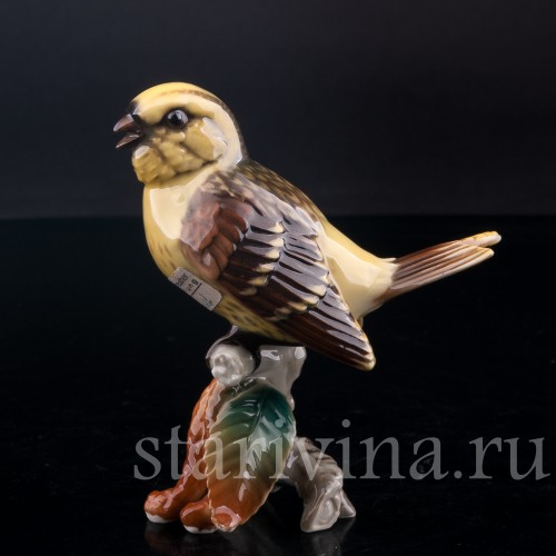 Фигурка птицы из фарфора Чиж, Hutschenreuther, Германия, 1970 гг.