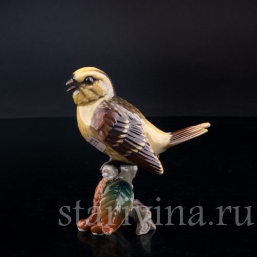 Фигурка птицы из фарфора Чиж, Hutschenreuther, Германия, 1970 гг.