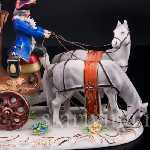 Карета, кружевная, Gerold Porzellan, Германия, сер. 20 в.