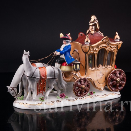 Карета, кружевная, Gerold Porzellan, Германия, сер. 20 в.