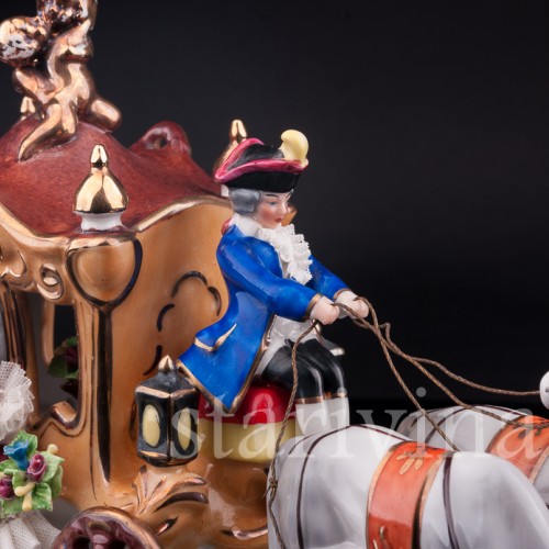 Карета, кружевная, Gerold Porzellan, Германия, сер. 20 в.