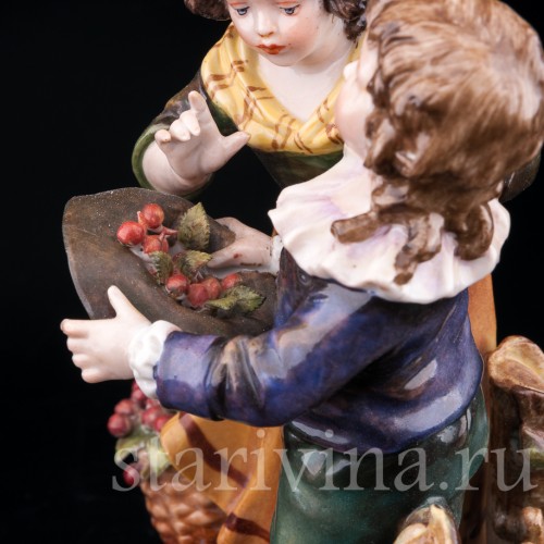 Дети с вишнями, Volkstedt, Германия, нач. 20 в