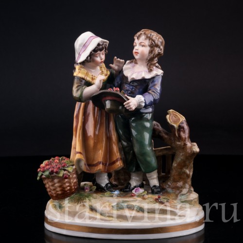 Дети с вишнями, Volkstedt, Германия, нач. 20 в