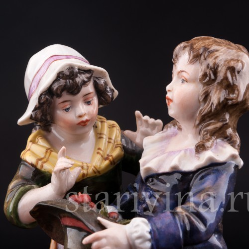 Дети с вишнями, Volkstedt, Германия, нач. 20 в