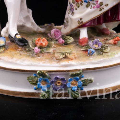 Фарфорвая статуэтка Галантная пара, Volkstedt, Германия, кон. 19 в.