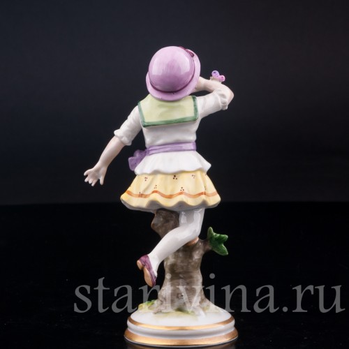 Девочка с бабочкой, Muller & Co, Германия, пер. пол. 20 в.