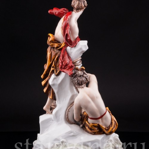 Старинная фарфоровая композиция Ловля Тритонов, Capodimonte, Италия, 19 в.