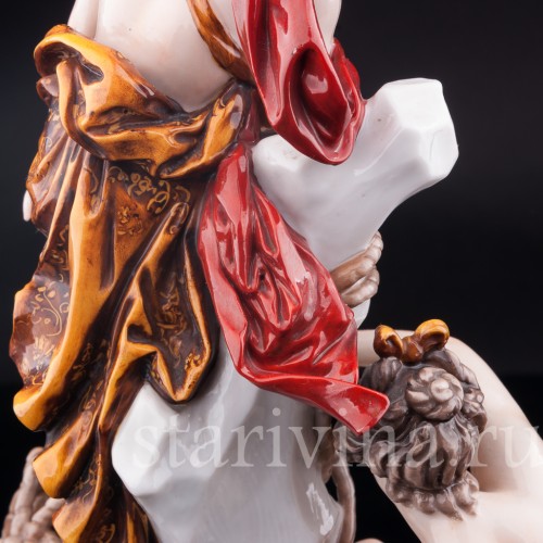 Старинная фарфоровая композиция Ловля Тритонов, Capodimonte, Италия, 19 в.