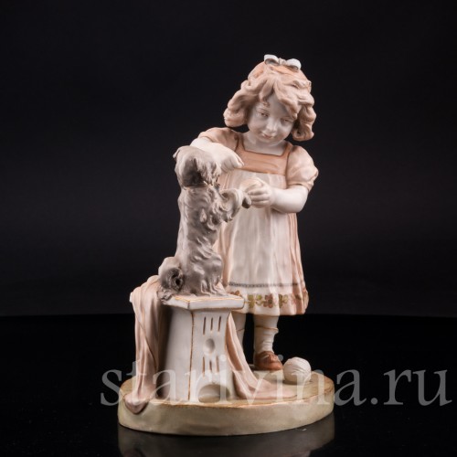 Рукодельницы, девочка c собакой