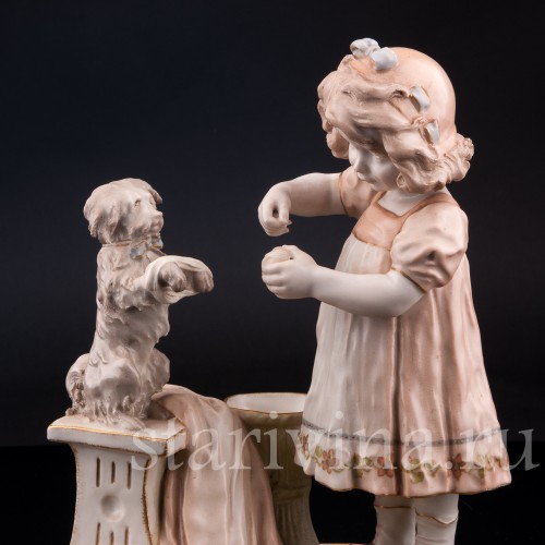 Рукодельницы, девочка c собакой