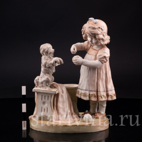 Рукодельницы, девочка c собакой