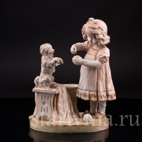 Рукодельницы, девочка c собакой