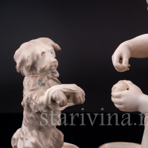 Рукодельницы, девочка c собакой