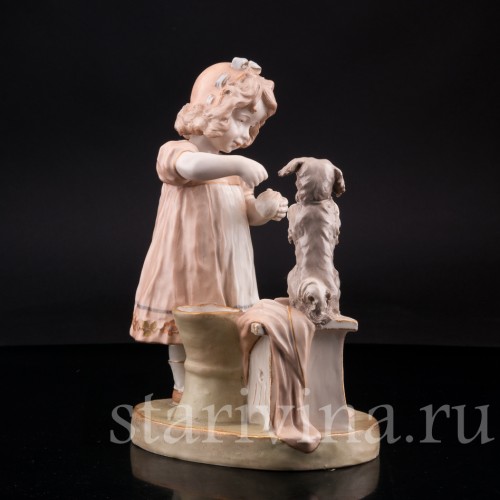 Рукодельницы, девочка c собакой