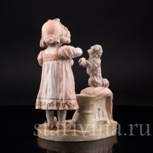 Рукодельницы, девочка c собакой