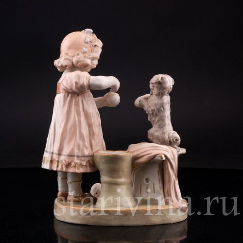 Рукодельницы, девочка c собакой