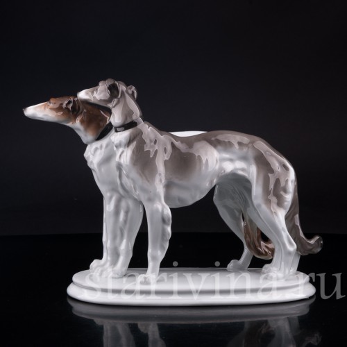 Фарфорвая статуэтка собак Две гончие, Karl Ens, Германия, 1920-30 гг.