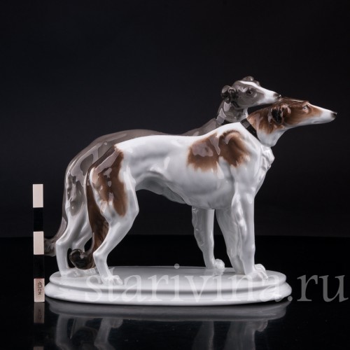 Фарфорвая статуэтка собак Две гончие, Karl Ens, Германия, 1920-30 гг.