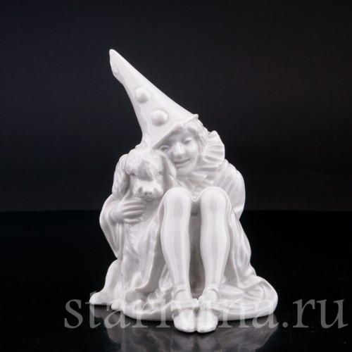 Фарфоровая статуэтка Пьеретта с пуделем, Rosenthal, Германия, 1921-22 гг.