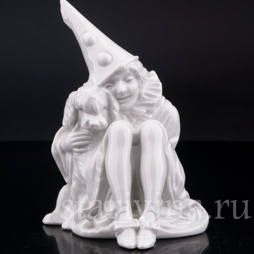 Фарфоровая статуэтка Пьеретта с пуделем, Rosenthal, Германия, 1921-22 гг.