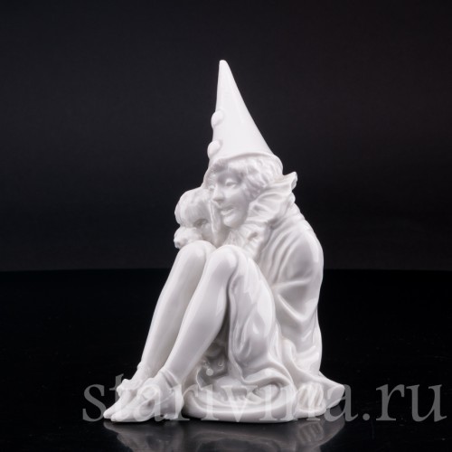 Фарфоровая статуэтка Пьеретта с пуделем, Rosenthal, Германия, 1921-22 гг.
