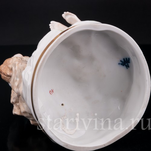 Статуэтка из фарфора Дети с овечкой и котом, Ernst Bohne Sohne, Германия, кон. 19 - нач. 20 вв.