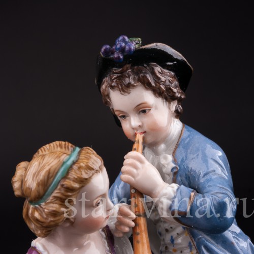 Статуэтка из фарфора Аллегория осени, дети с козликом, Германия, кон. 19 в..