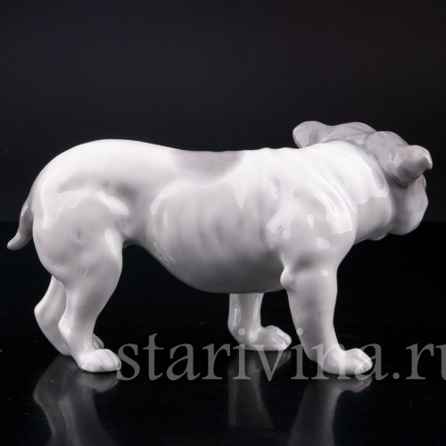 Фигурка собаки из фарфора Английский бульдог, Heubach, Германия, нач. 20 в.