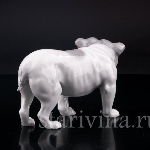 Фигурка собаки из фарфора Английский бульдог, Heubach, Германия, нач. 20 в.