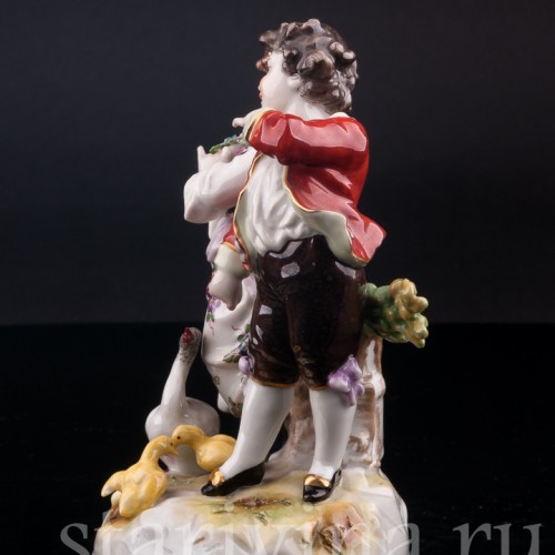 Статуэтка из фарфора Пара с гусями, Volkstedt, Германия, до 1936 г.