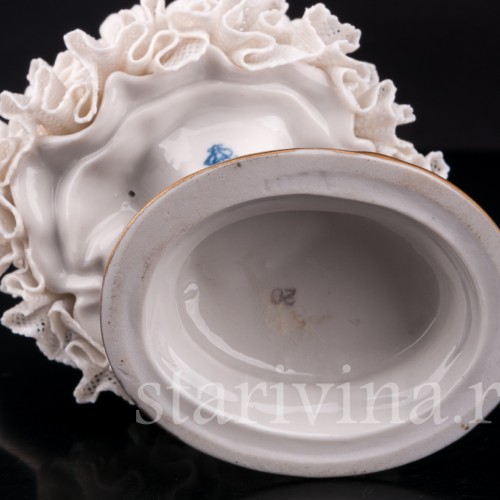 Фарфорвая статуэтка балерины Фанни Эльслер, кружевная, Volkstedt, Германия, вт. пол. 20 в..