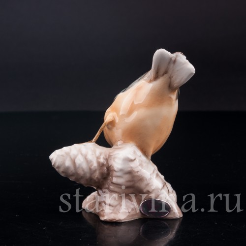 Фигурка птицы из фарфора Поползень, Tay, Италия, сер. 20 в.
