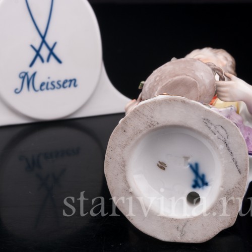 Девочка с корзиной цветов (дети-садовники), Meissen, Германия, сер. 19 - нач. 20 вв.