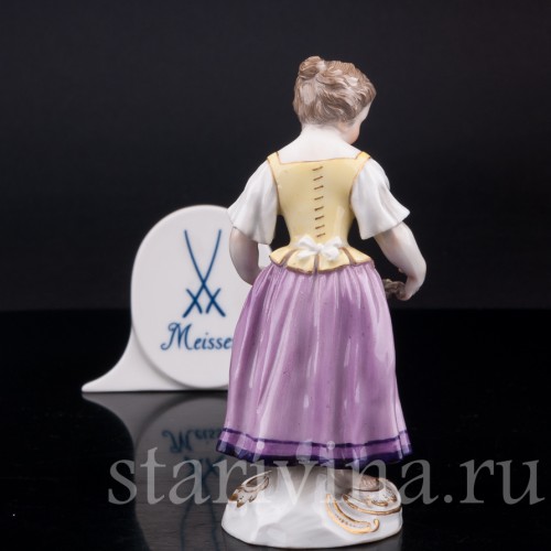Девочка с корзиной цветов (дети-садовники), Meissen, Германия, сер. 19 - нач. 20 вв.