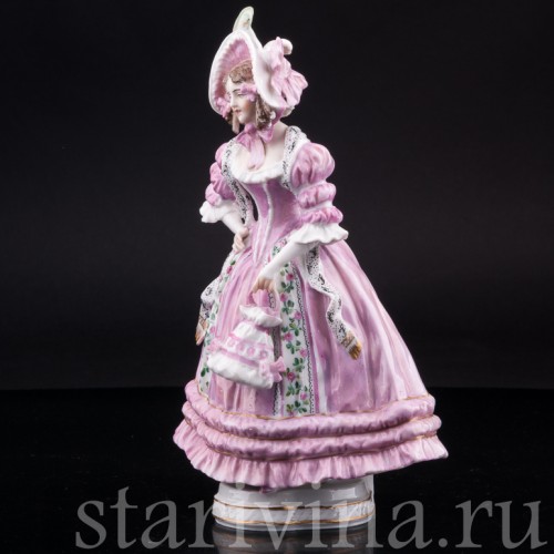 Девушка в шляпке с ридикюлем, Dressel, Kister & Co, Германия, 1907-20 гг.