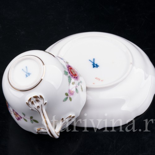 Кофейная пара с восточным орнаментом, Meissen, Германия, вт. пол. 20 в